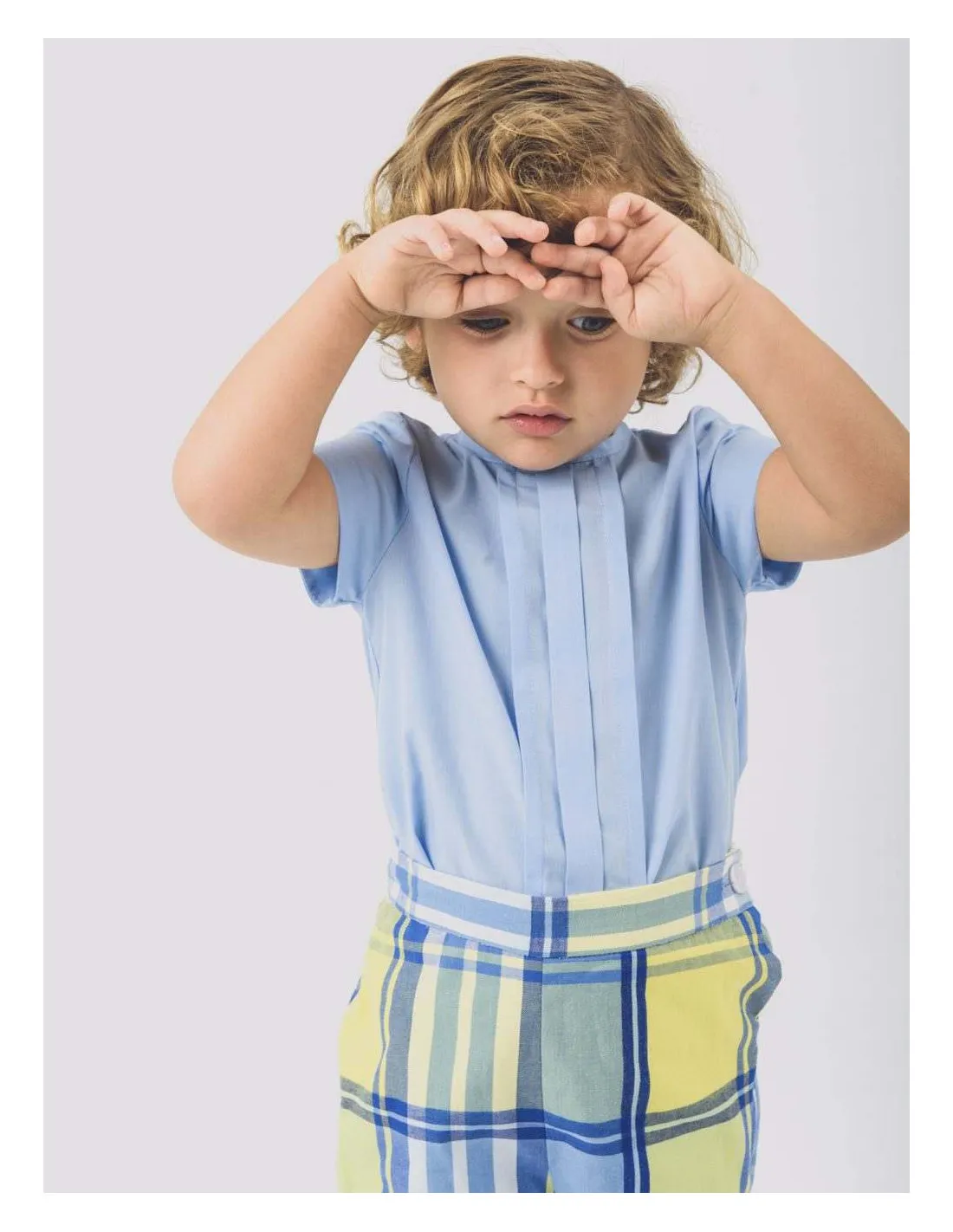 Conjunto de bebé para niño Cuadros Amarillos de La Ormiga