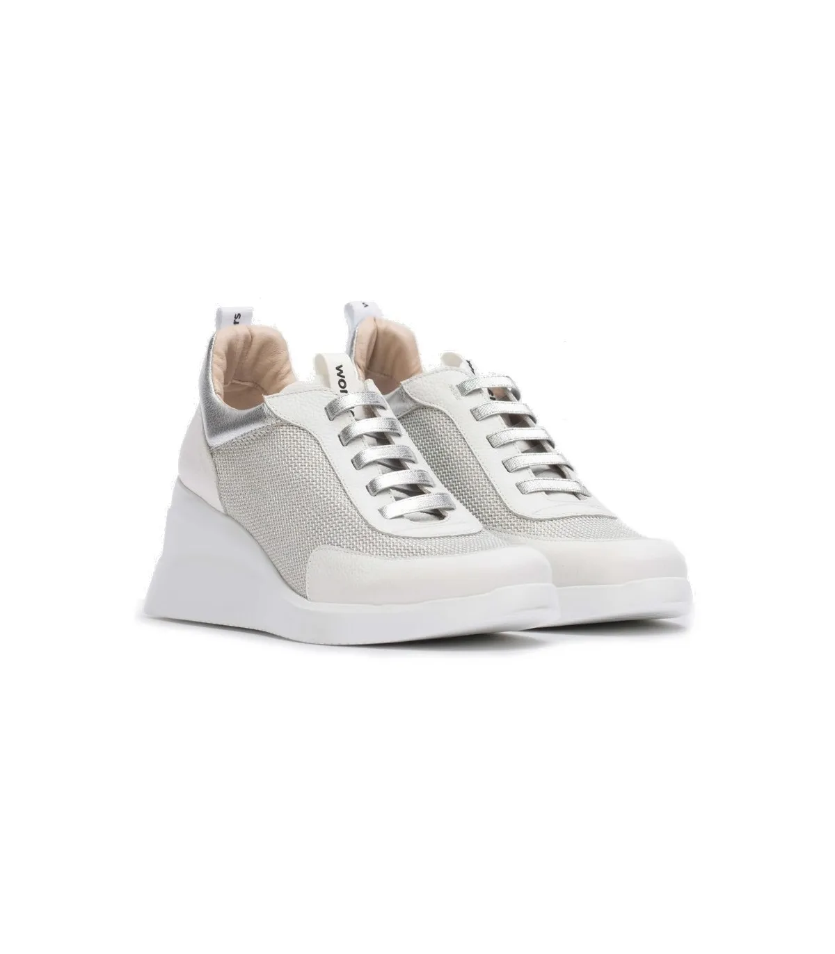 Deportivo con cuña para mujer en color blanco