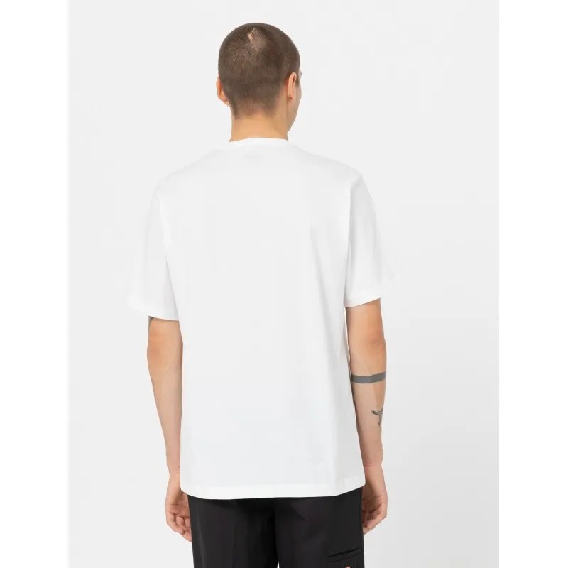 DICKIES AITKIN TEE WHITE/FIRED BRICK