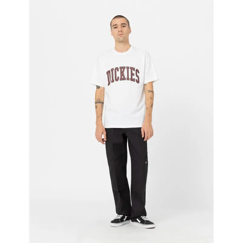 DICKIES AITKIN TEE WHITE/FIRED BRICK