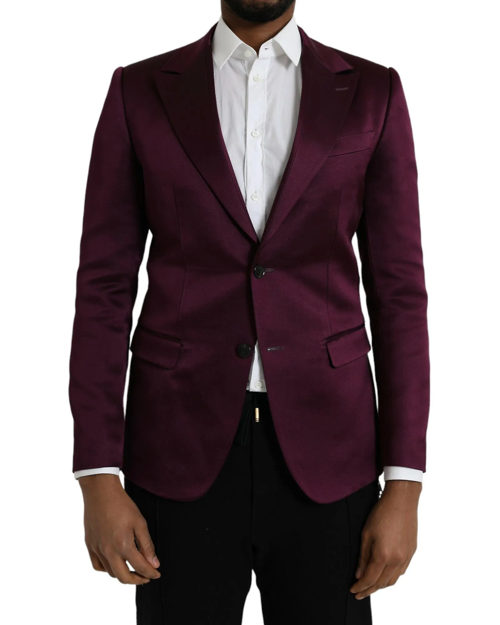 Dolce & Gabbana Silk Single Breasted Blazer Coat