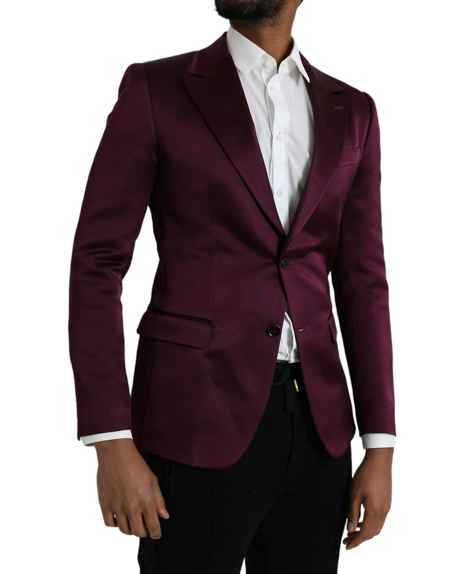 Dolce & Gabbana Silk Single Breasted Blazer Coat
