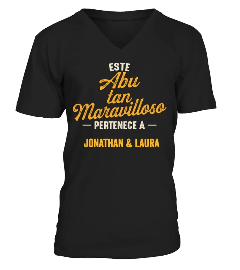 Este abuelo tan maravilloso pertenece a Jonathan & Laura Camiseta cuello en V Unisex
