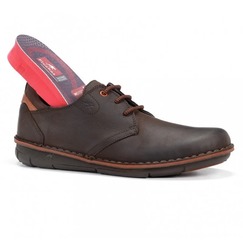 FLUCHOS ALFA F0700 Marrón. Zapato sport liso Hombre