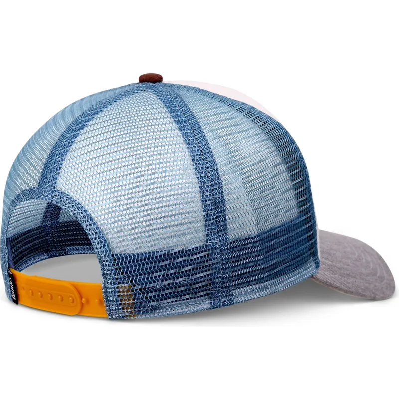 Gorra trucker blanca, azul y gris Frog Do Nothing Club HFT DNC de Djinns