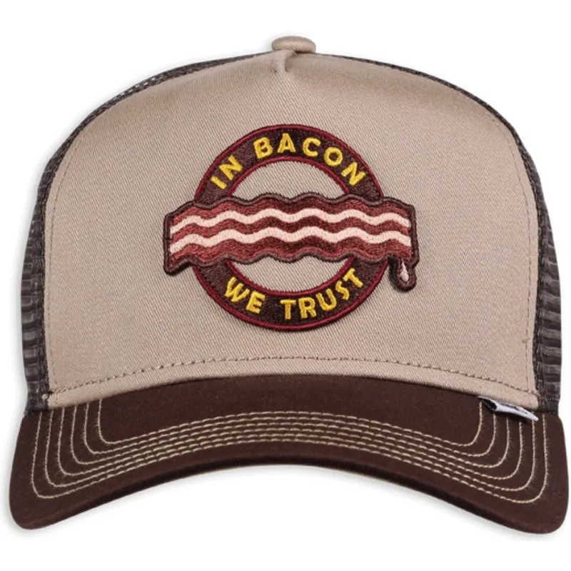 Gorra trucker marrón Food Bacon de Djinns