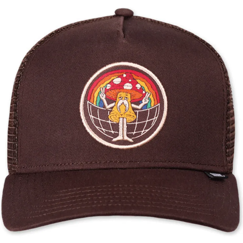 Gorra trucker marrón Peace & Harmony HFT de Djinns