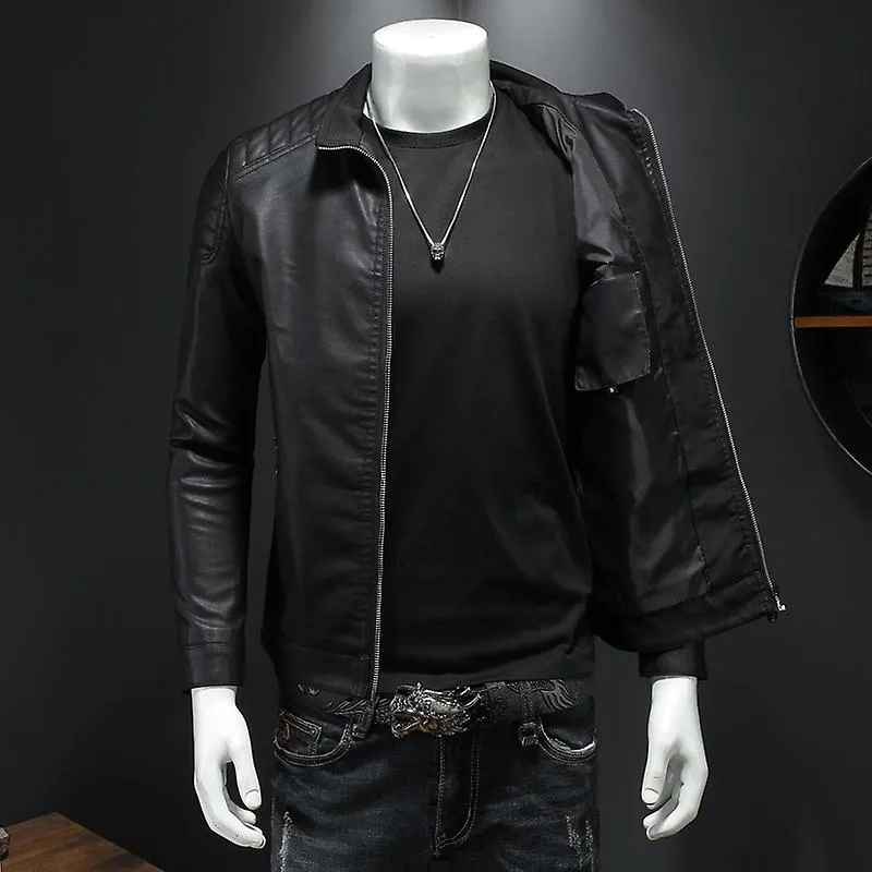 Hombres Autumn Fashion Motorcycle 2023 Slim Men Streetwear Baseball Outdoor Pu Chaqueta de cuero Bomber Bomber Casual New Blazer