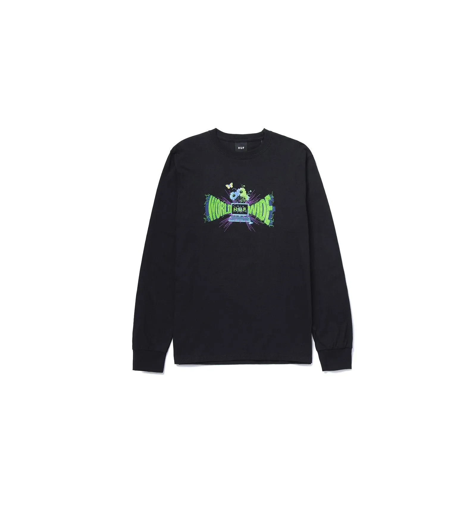 HUF OFF LINE L/S TEE BLACK