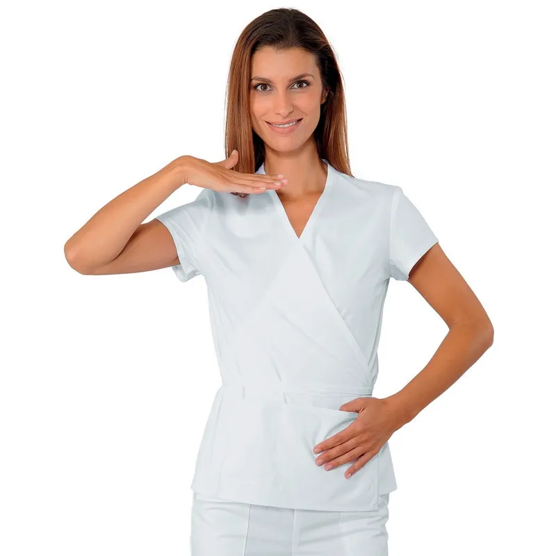 KIMONO LABORAL DE MUJER TONGA BLANCO  ISACCO