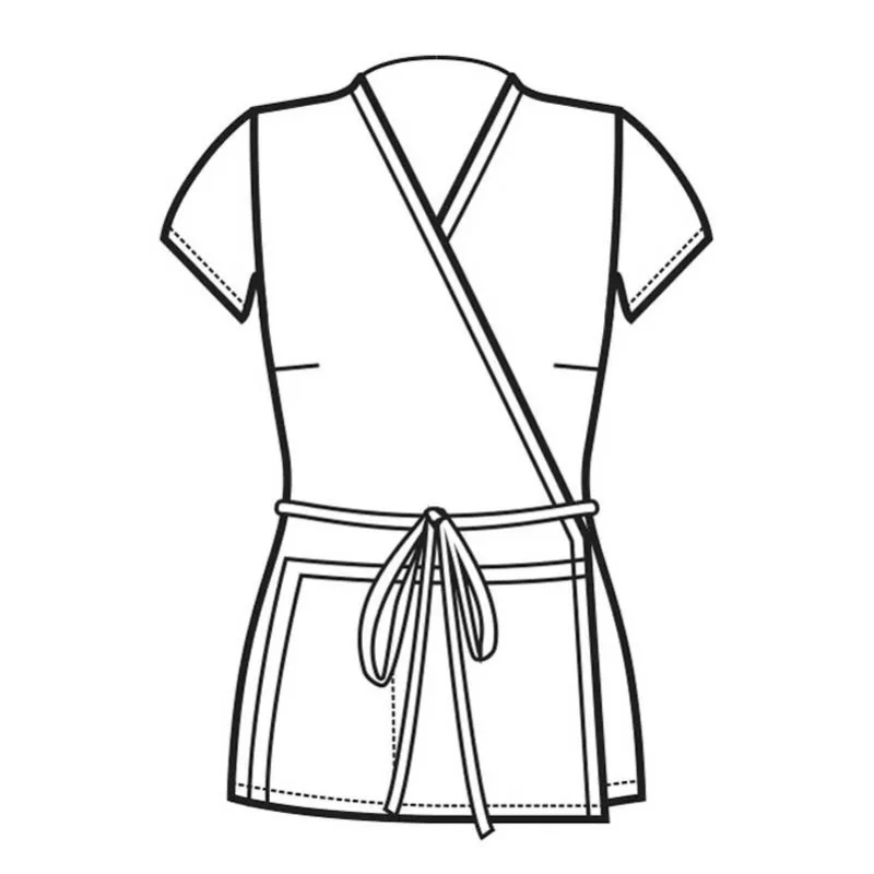 KIMONO LABORAL DE MUJER TONGA BLANCO  ISACCO