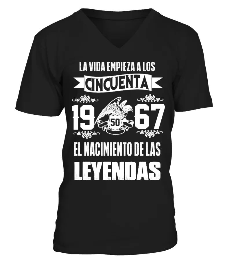 La vida empieza a los cincuenta 1967 el nacimiento de las leyendas Camiseta cuello en V Unisex