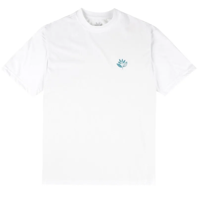 MAGENTA DEEP PLANT TEESHIRT BLACK  WHITE  BLUE