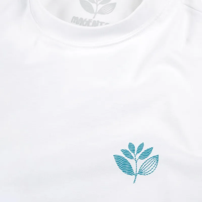 MAGENTA DEEP PLANT TEESHIRT BLACK  WHITE  BLUE