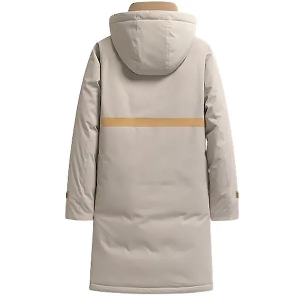 Men's Double Snap Winter Down Coat, Thickened Jacket with Stand Collar