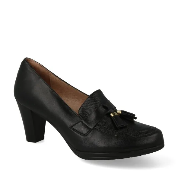 MOCASINES MUJER TACON COMODOS MOD. GRECIA NEGRO