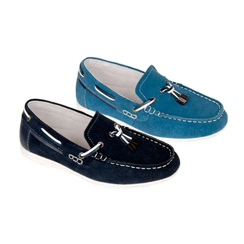 Mocasines niño de piel con borlas