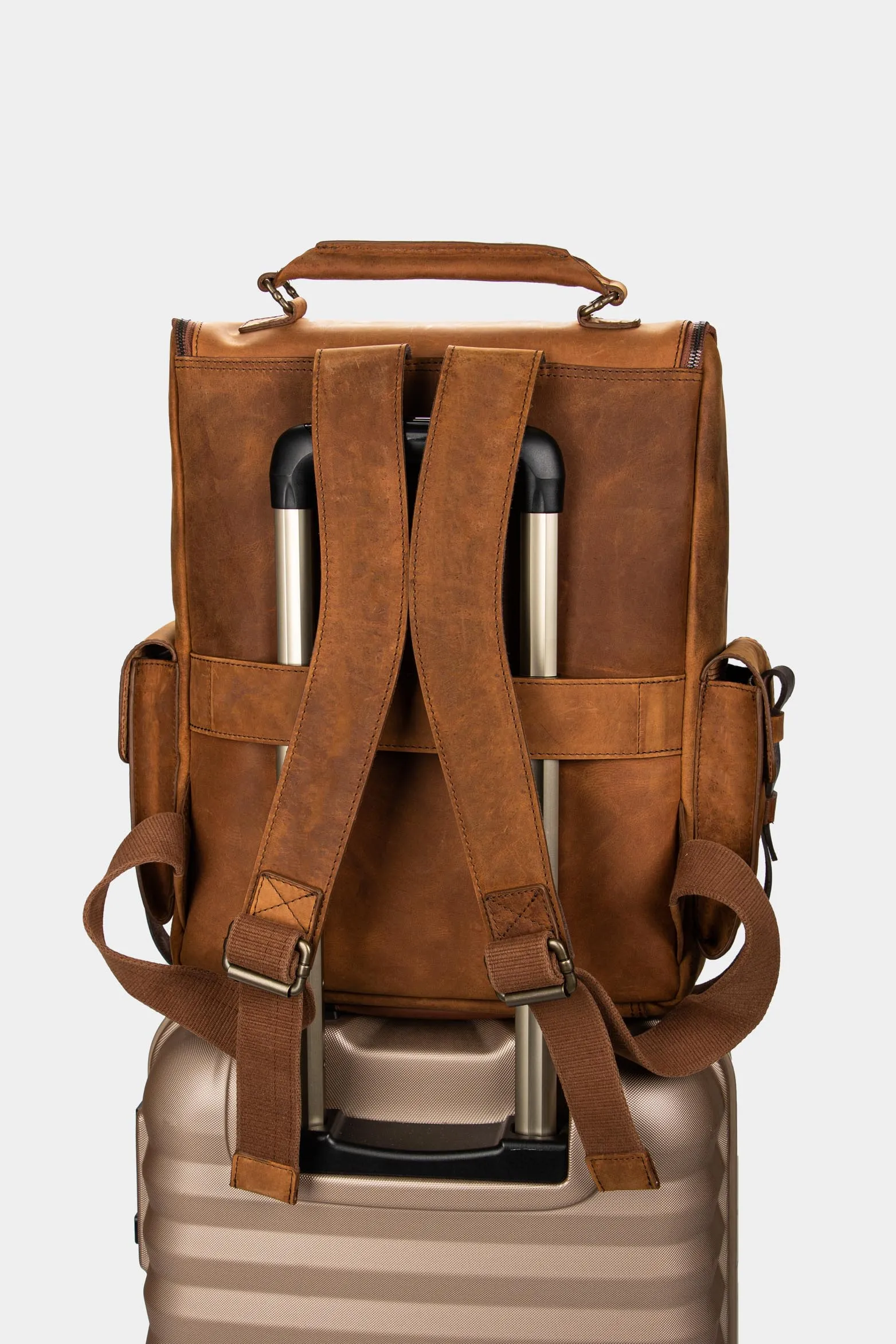 Morral archaeology de cuero para hombre vintage