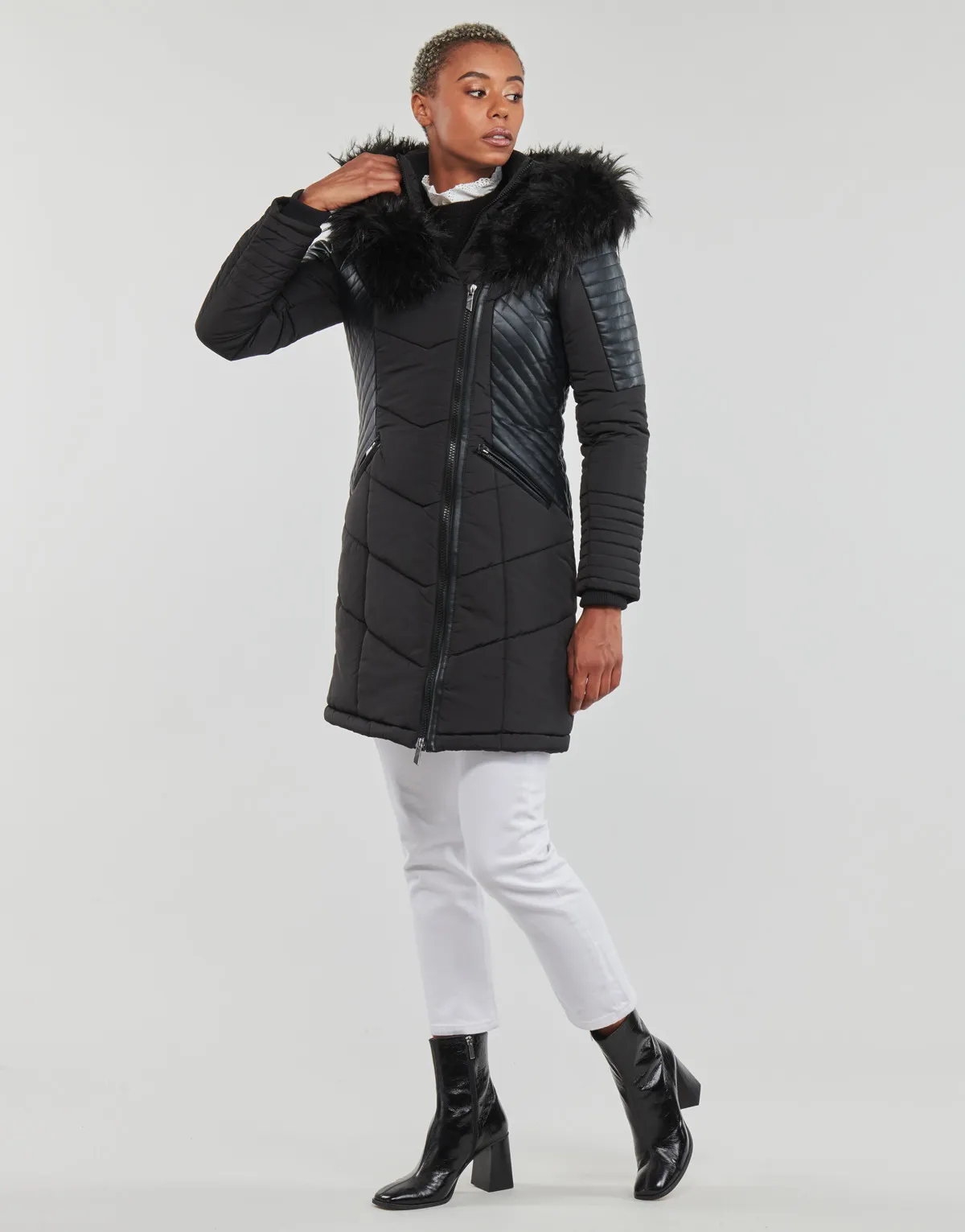 ONLNEWLINETTE FUR HOOD COAT OTW