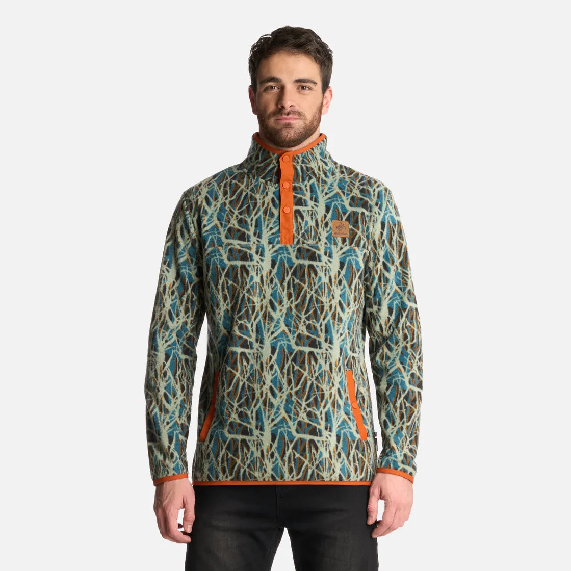 Polerón Hombre Tokerau Print Petroleo Haka Honu
