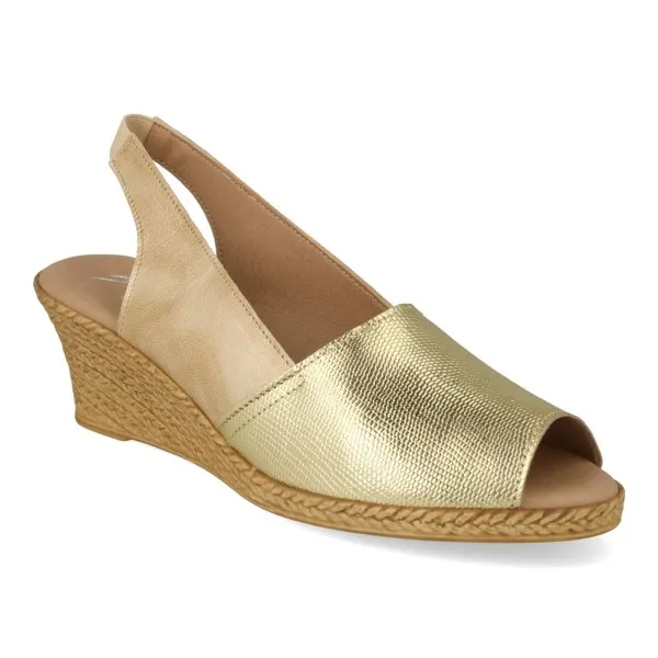 SANDALIAS DORADAS MUJER PIEL MOD. TIERRA DO