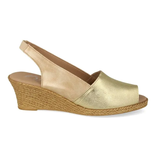 SANDALIAS DORADAS MUJER PIEL MOD. TIERRA DO