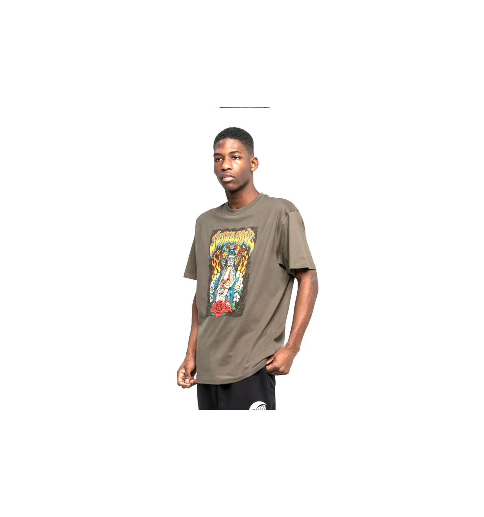 SANTA CRUZ TEE MUERTE WASHED BLACK