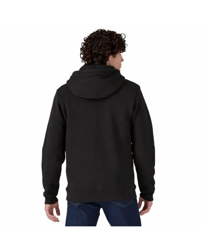 SUDADERA CON CAPUCHA PATAGONIA P6 LOGO UPRISAL NEGRA UNISEX