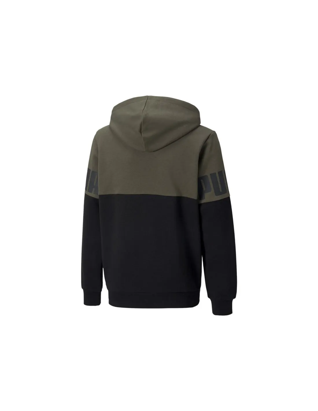 Sudadera con capucha Puma Power Colorblock Boy Dark green