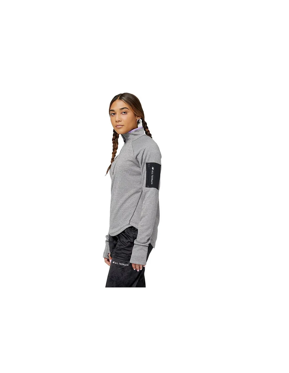 Sudadera de trail New Balance Impact Run AT gris Mujer