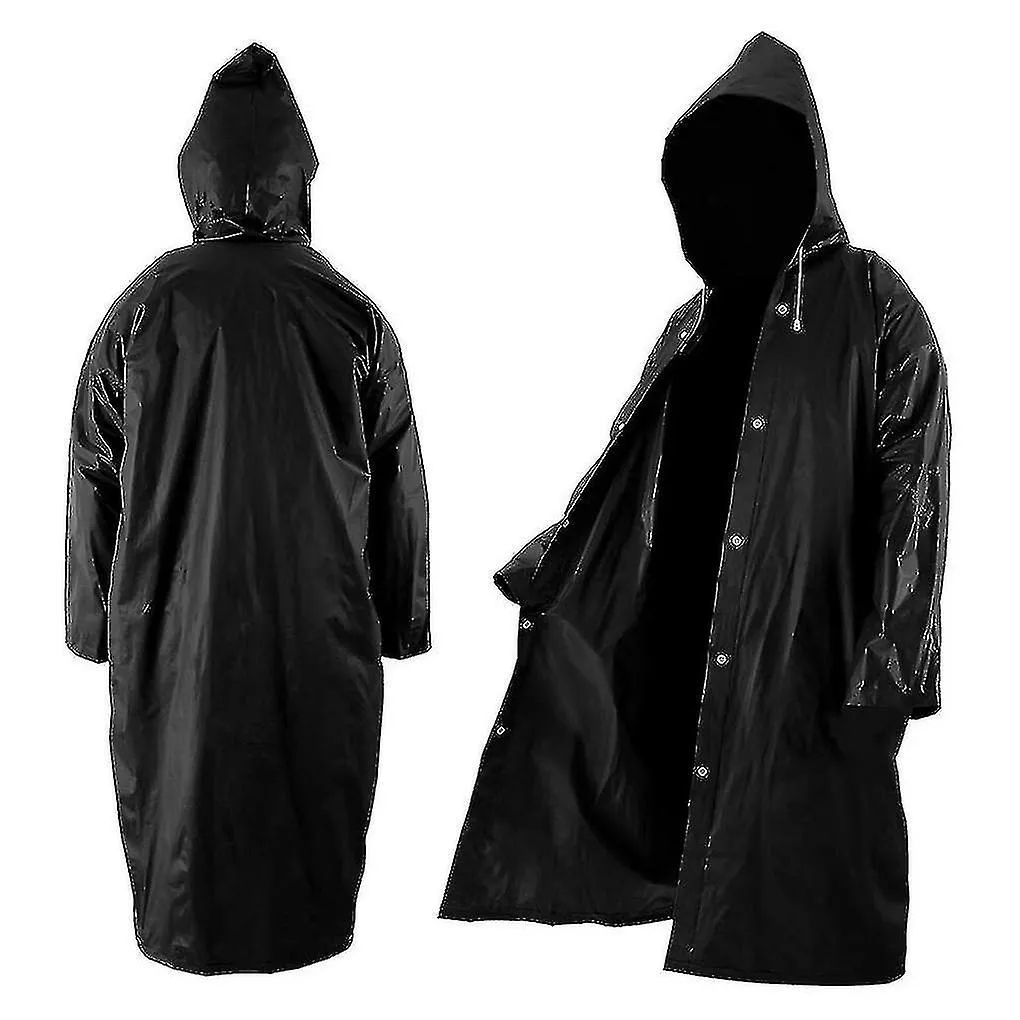 Unisex Raincoat Thickened Waterproof Rain Coat Women Men Black Camping Waterproof Rainwear Suit