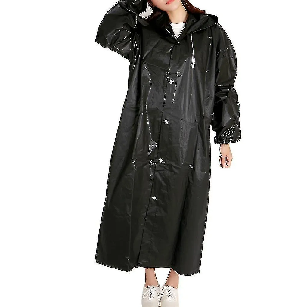 Unisex Raincoat Thickened Waterproof Rain Coat Women Men Black Camping Waterproof Rainwear Suit