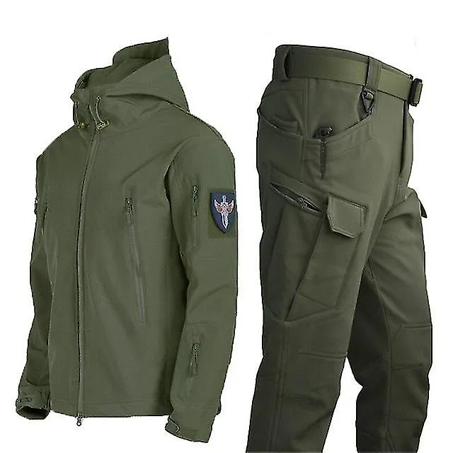 Winter Autumn Fleece Men Jacket Military Tactical Waterproof Suit Outdoor Fishing Hiking Camping Tracksuits Coat Thermal