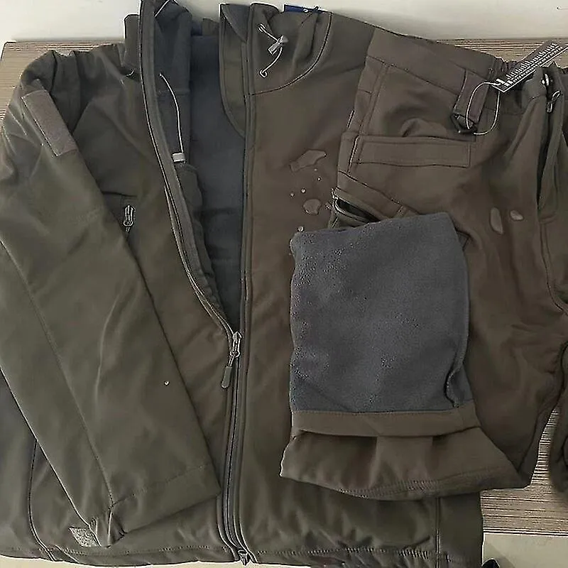 Winter Autumn Fleece Men Jacket Military Tactical Waterproof Suit Outdoor Fishing Hiking Camping Tracksuits Coat Thermal