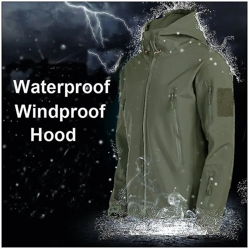 Winter Autumn Fleece Men Jacket Military Tactical Waterproof Suit Outdoor Fishing Hiking Camping Tracksuits Coat Thermal
