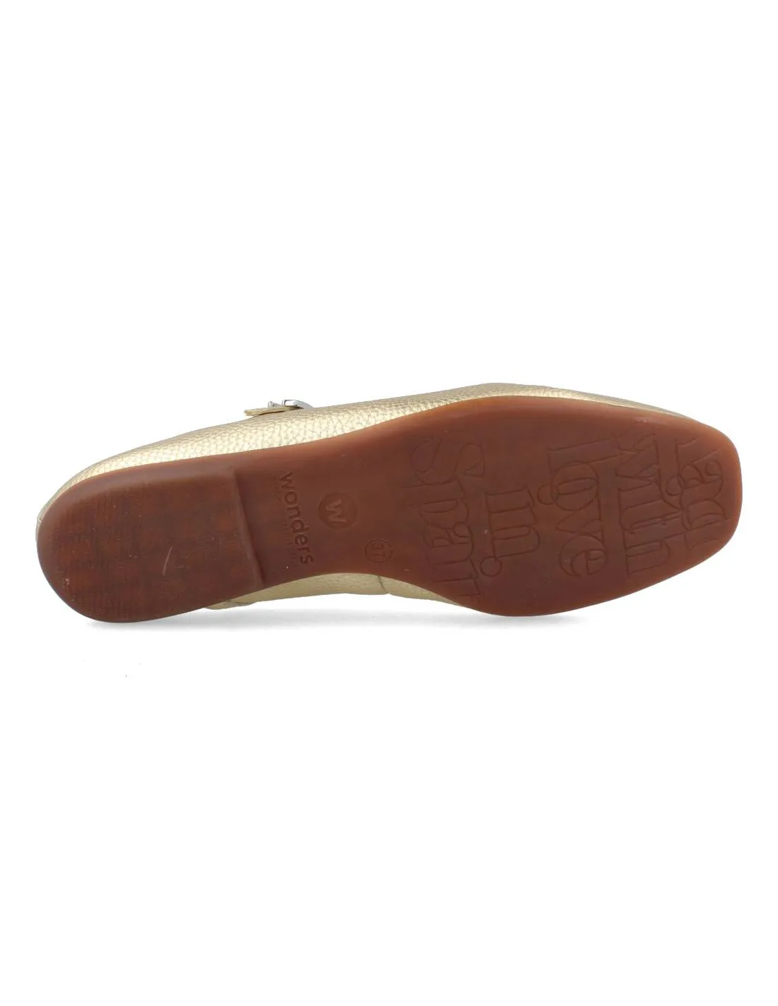 WONDERS  MERCEDITA PIEL HEBILLA PLATINO