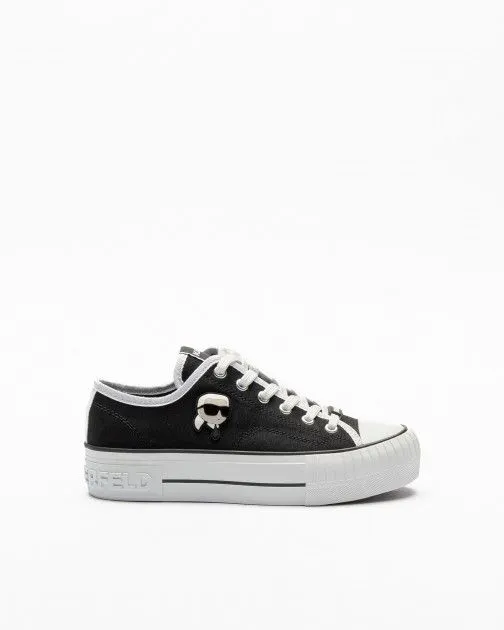 Zapatillas de plataforma Karl Lagerfeld KAMPUS MAX Nft Patch Lo Lace Negro