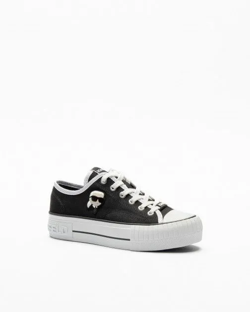 Zapatillas de plataforma Karl Lagerfeld KAMPUS MAX Nft Patch Lo Lace Negro