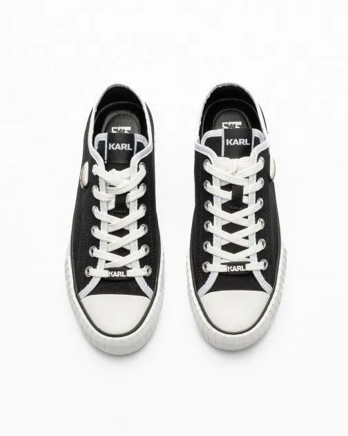 Zapatillas de plataforma Karl Lagerfeld KAMPUS MAX Nft Patch Lo Lace Negro