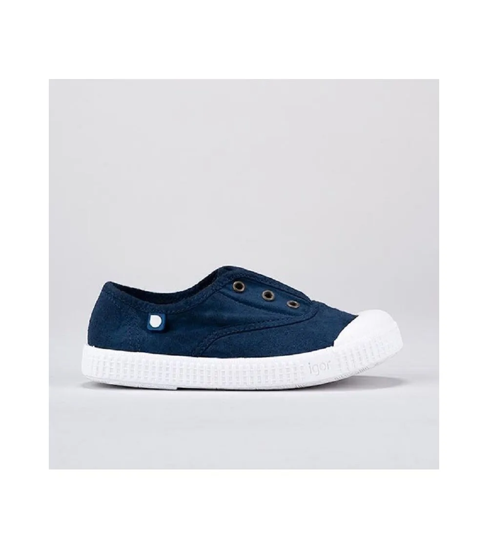 ZAPATILLAS LONA AZUL MARINO IGOR BERRI ELÁSTICO