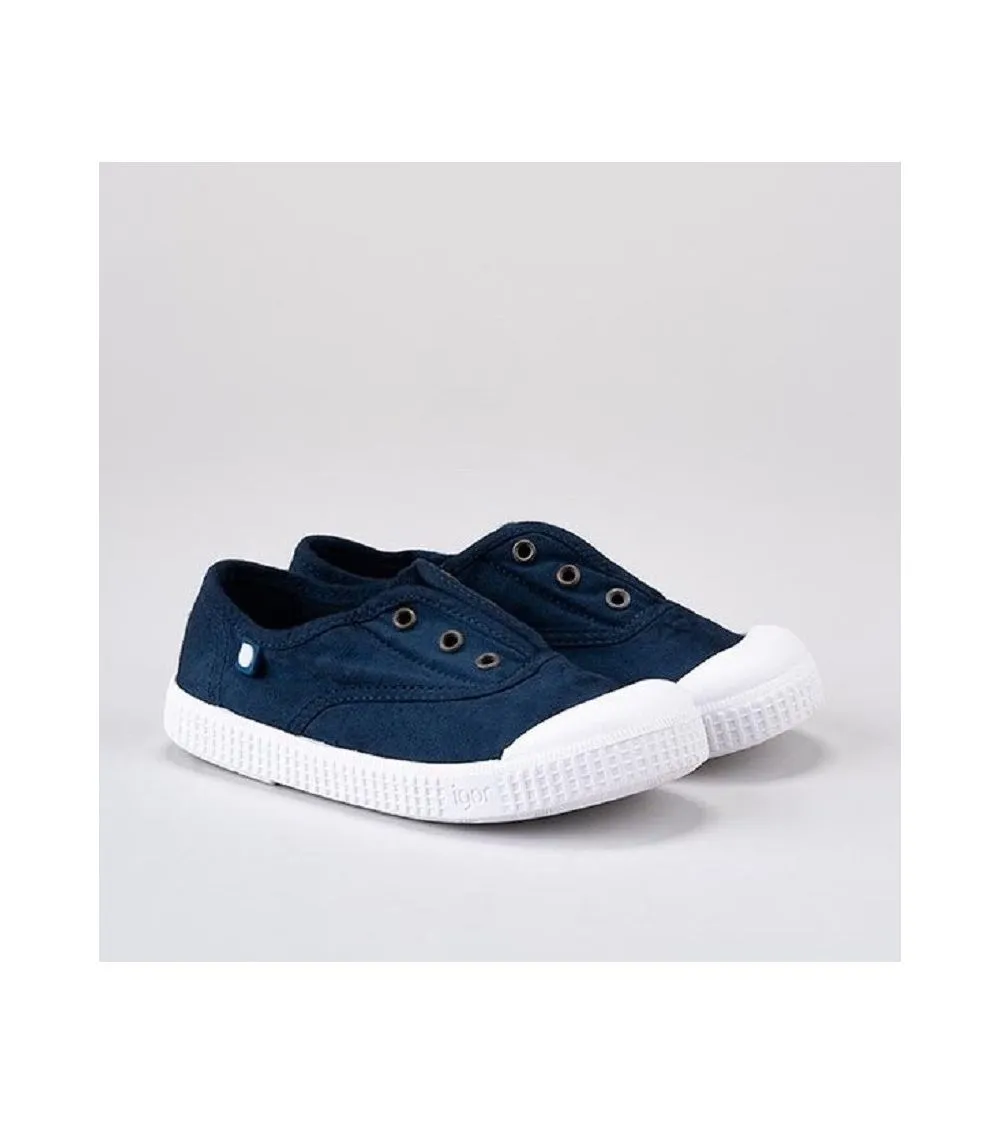 ZAPATILLAS LONA AZUL MARINO IGOR BERRI ELÁSTICO