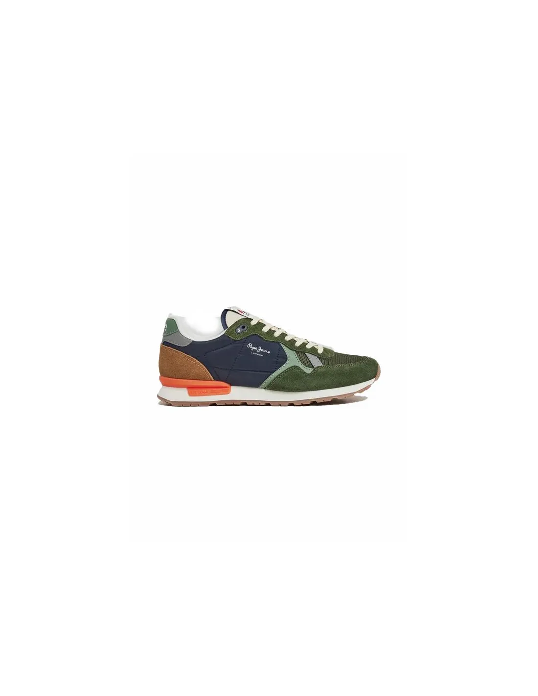 Zapatillas Pepe Jeans Brit Mix Hombre Verde Kaki