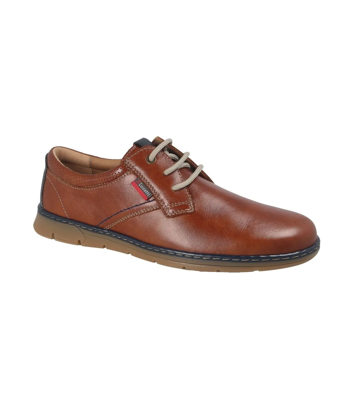 Zapato de cordones en color coñac