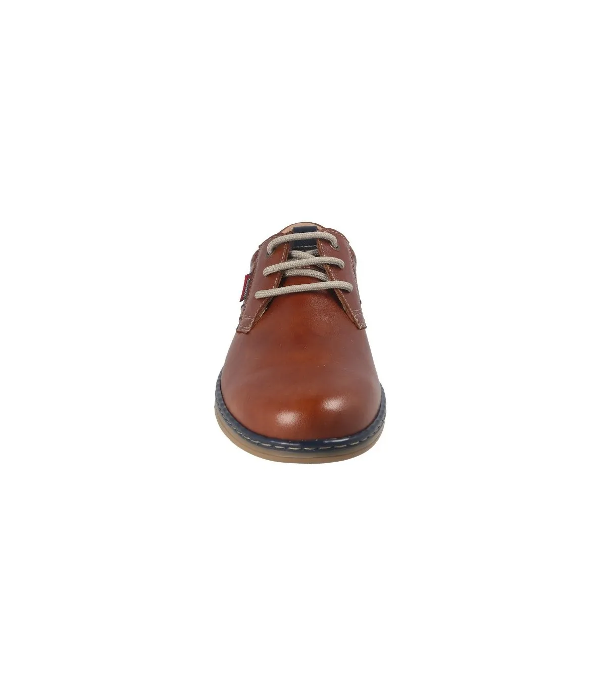 Zapato de cordones en color coñac