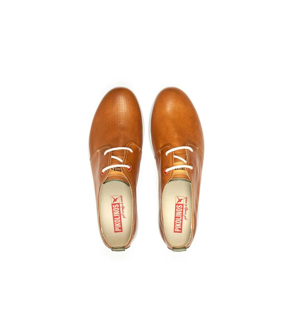 Zapato de piel de color brandy