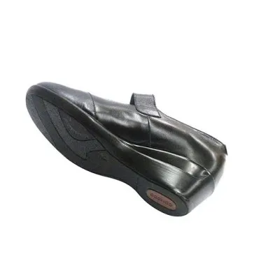 Zapato mujer merceditas con velcro especial plantillas ortopédicas Manuel Almazan en negro