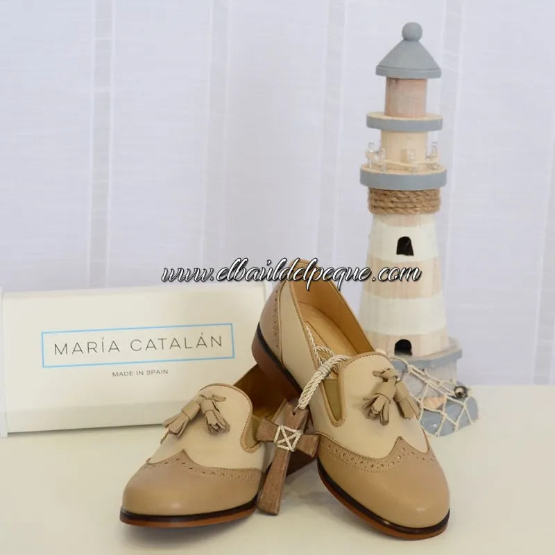 Zapato Niño Piel Oslo Taupe María Catalán Comunión