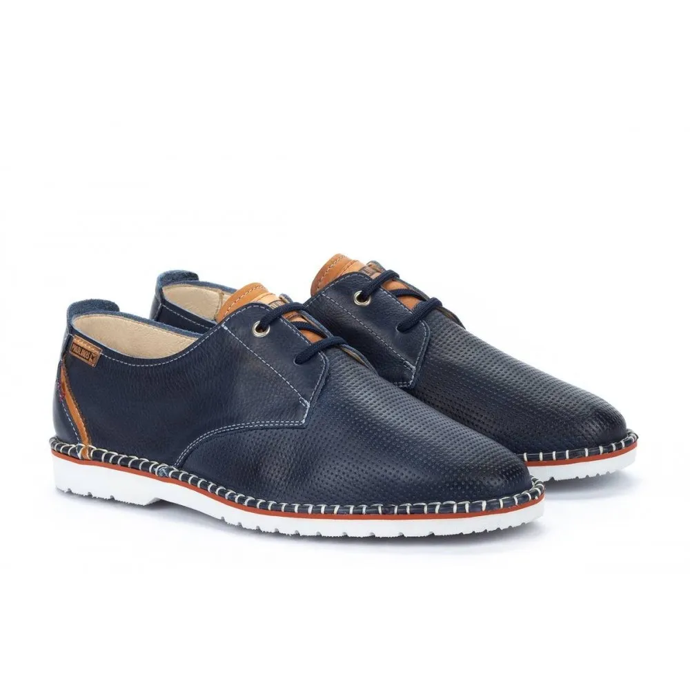 Zapato OUTLET de cordones para hombre Pikolinos Albir M6R Azul Brandy
