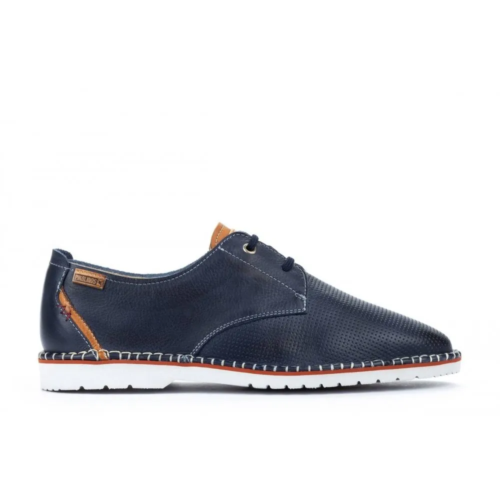 Zapato OUTLET de cordones para hombre Pikolinos Albir M6R Azul Brandy