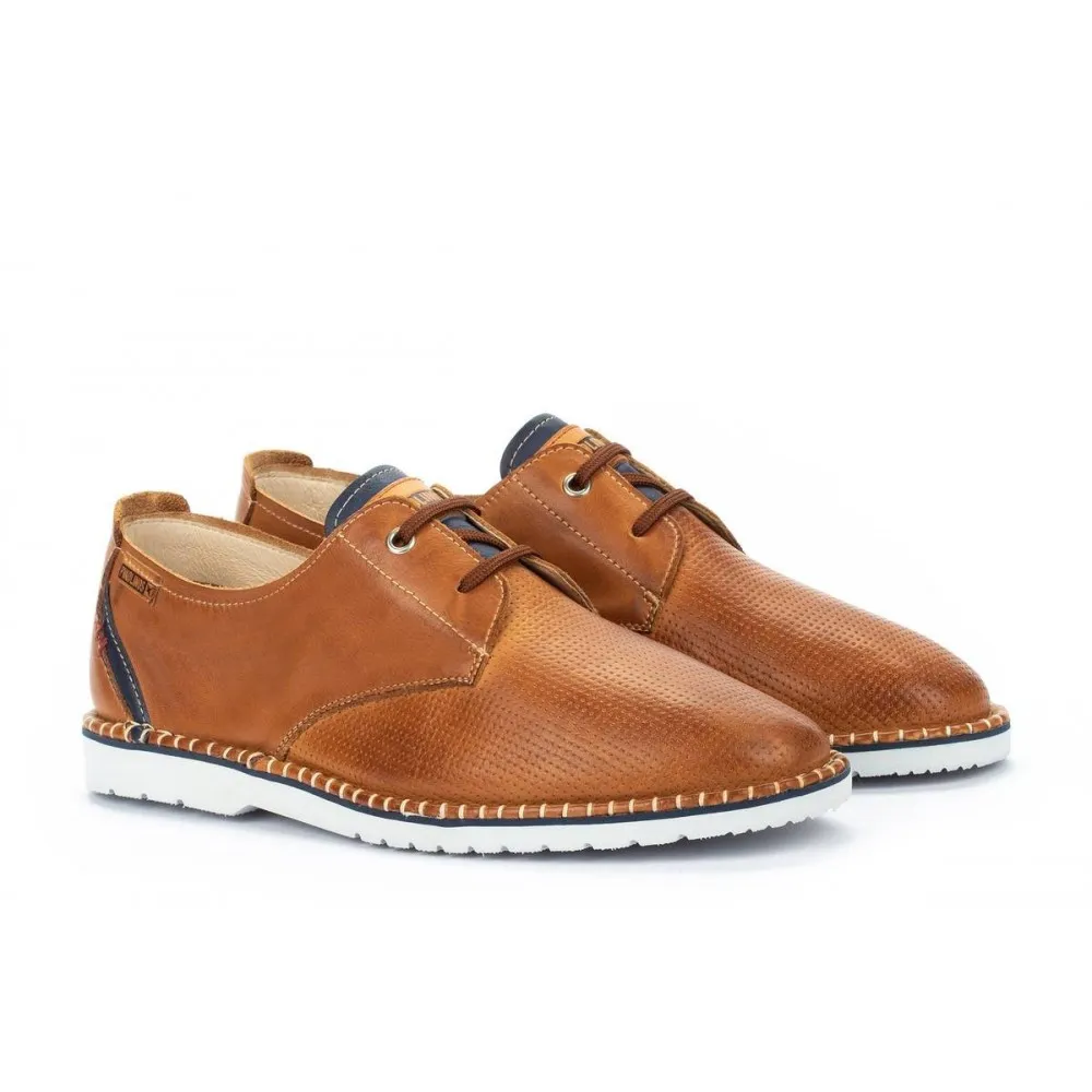 Zapato OUTLET de cordones para hombre Pikolinos Albir M6R Azul Brandy